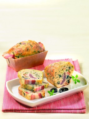 Cake à tiédir Lardons et Olives