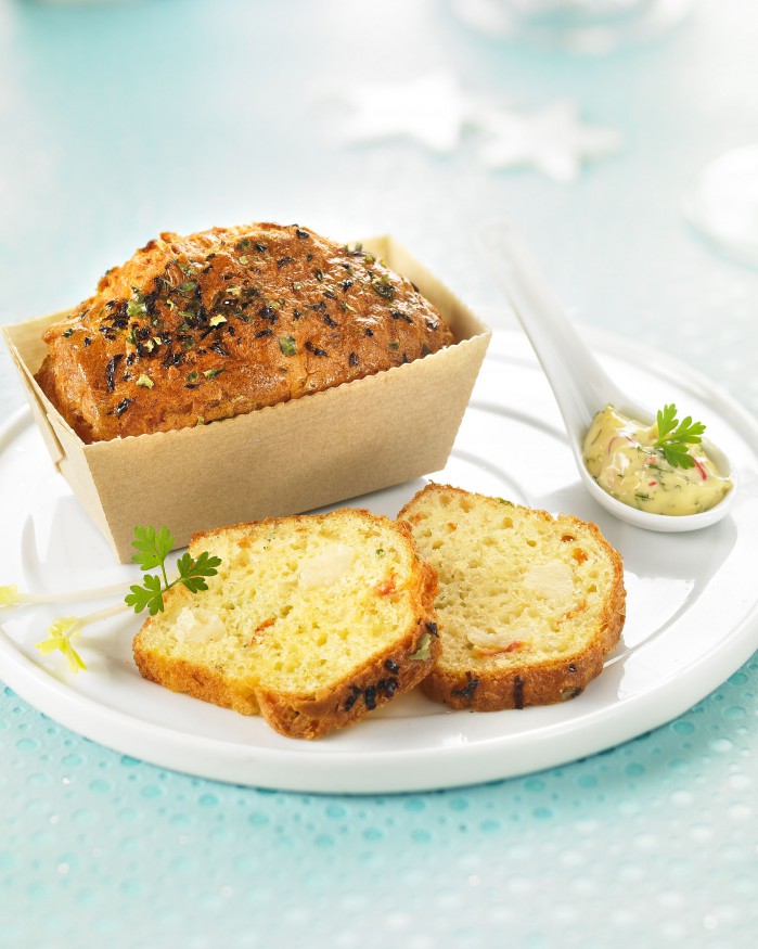 Cake aux Noix de St- Jacques et Champagne