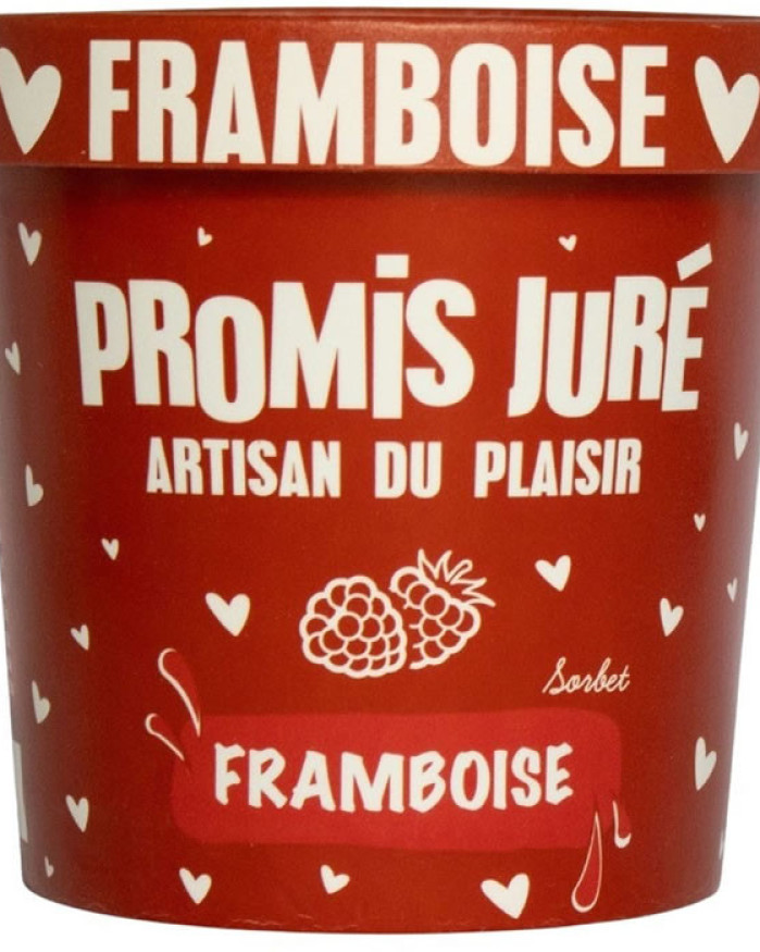 Sorbet framboises Promis Juré 